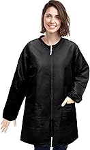 Waterproof Pet Grooming Smock, Long Sleeves Dog Grooming Workwear, Anti-Static Baber Uniform with Full Zipper & Pocket