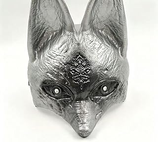 Fox Mask 2026 New Animal Half Face Mask Halloween Party Cosplay Masquerade Supplies and Haunted House,Hill f -Fox Mask