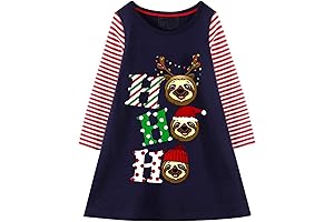 Toddler Girl's Ugly Christmas Sweater Tunic Dress
