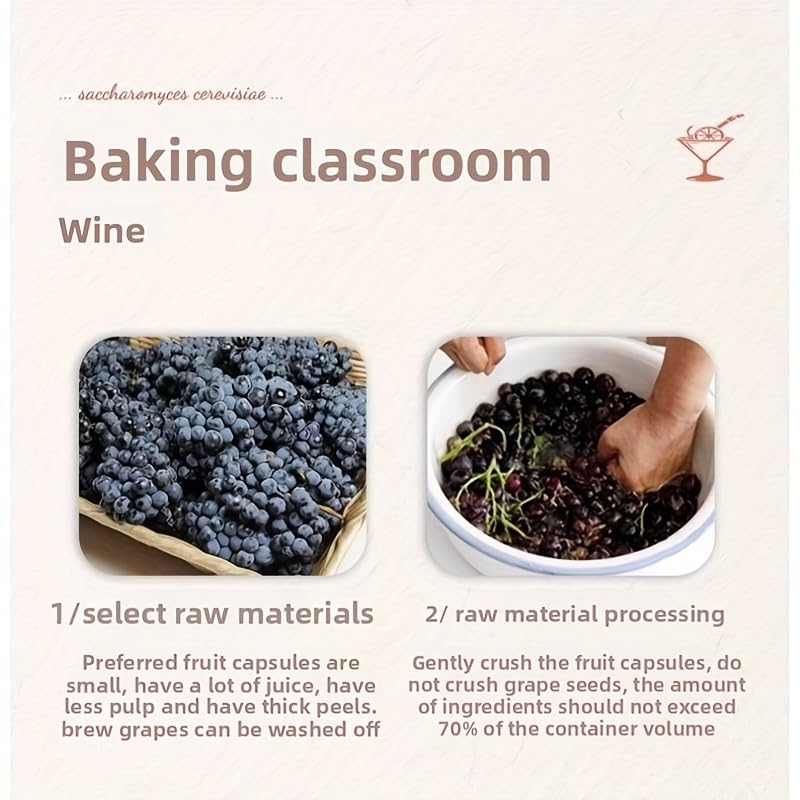 Miniatura 3 de Levadura de vino de fruta de ángel, levadura de uva, levadura de vino de morera Yangmei, versión RW adecuada para frutas oscuras (0.35 oz x 1 bolsa)