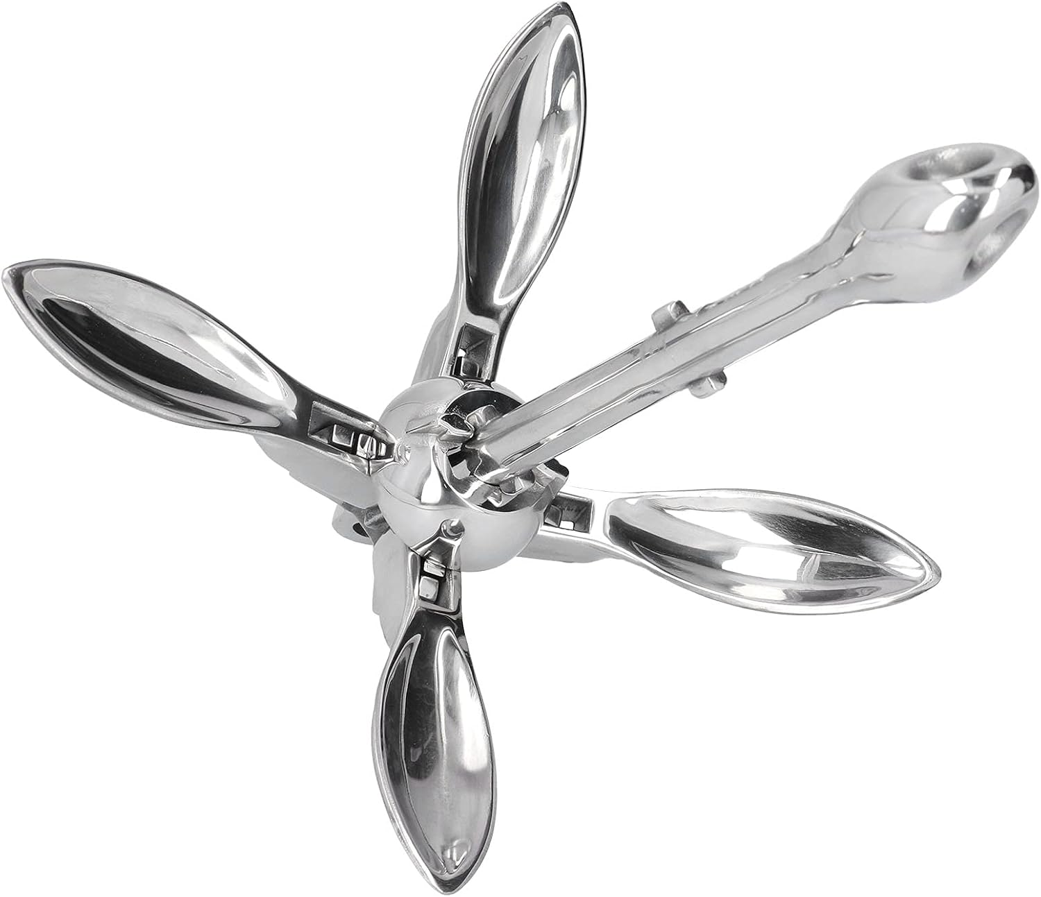 3.3lbs Foldable Grapnel, Boat with 316 Less Steel, t Folding for Marine Boat Yacht Dinghy, Ideal for River Lake Fishing