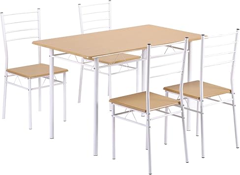 Dining Table Dining Table Set 5 Piece Catering Set Living Dining Set 4 Chairs Dining Table 4 Seater Dining Table Set Table 47.2 x 27.8 x 29.5 inches 120 x 70.5 x 75 cm