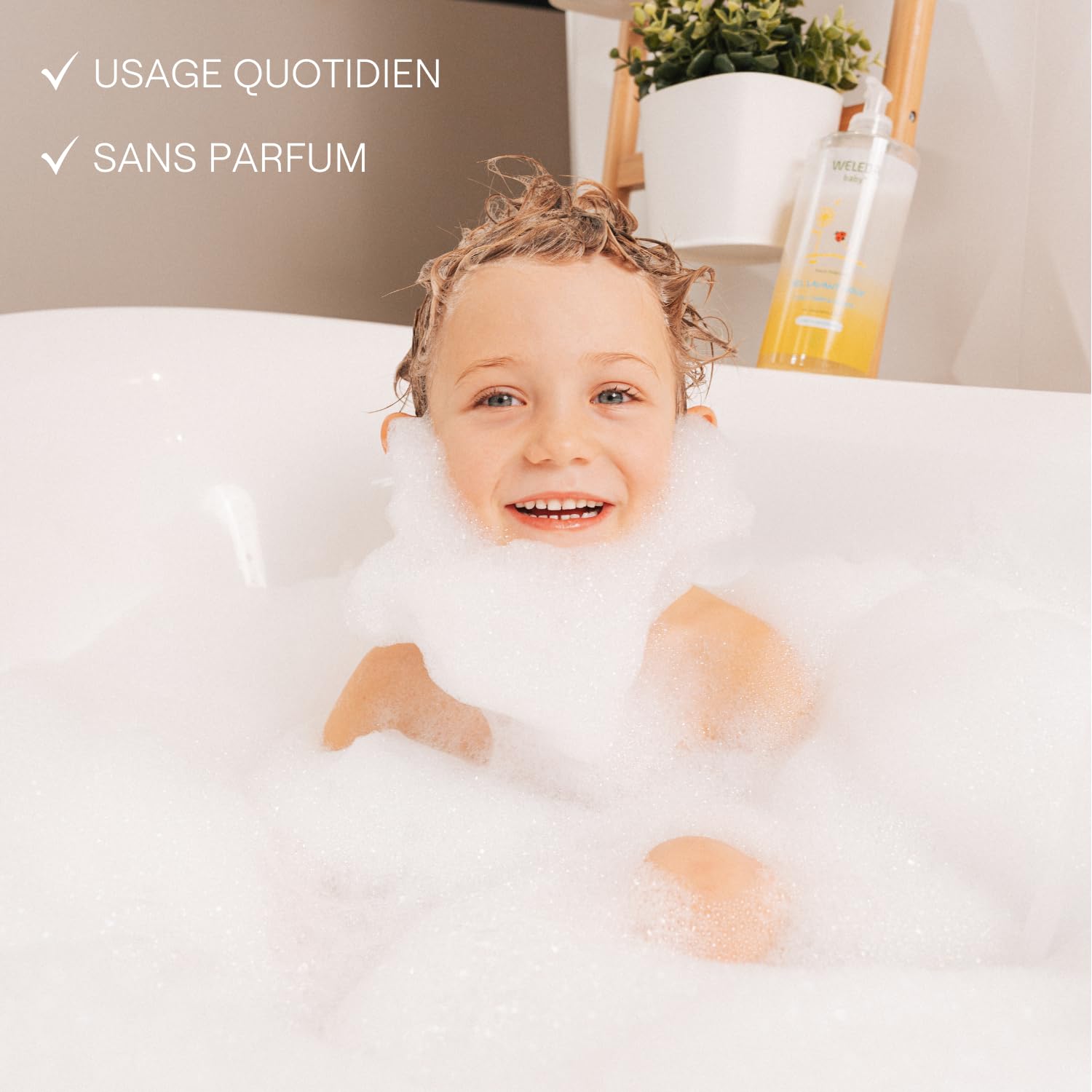 WELEDA - Gel lavant doux au Calendula sans parfum - Nettoie en douceur - Pour la toilette quotidienne des peaux délicates des bébés et des jeunes enfants - / - 400 ml