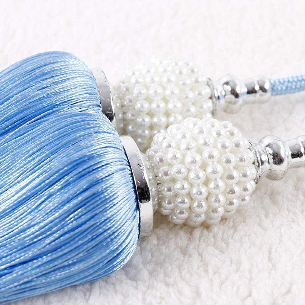 Embrasse de Rideaux à Pompons, Attache Rideau Double Boule en Perles, Oreilles suspendues, Corde Polyvalente for Suspendu