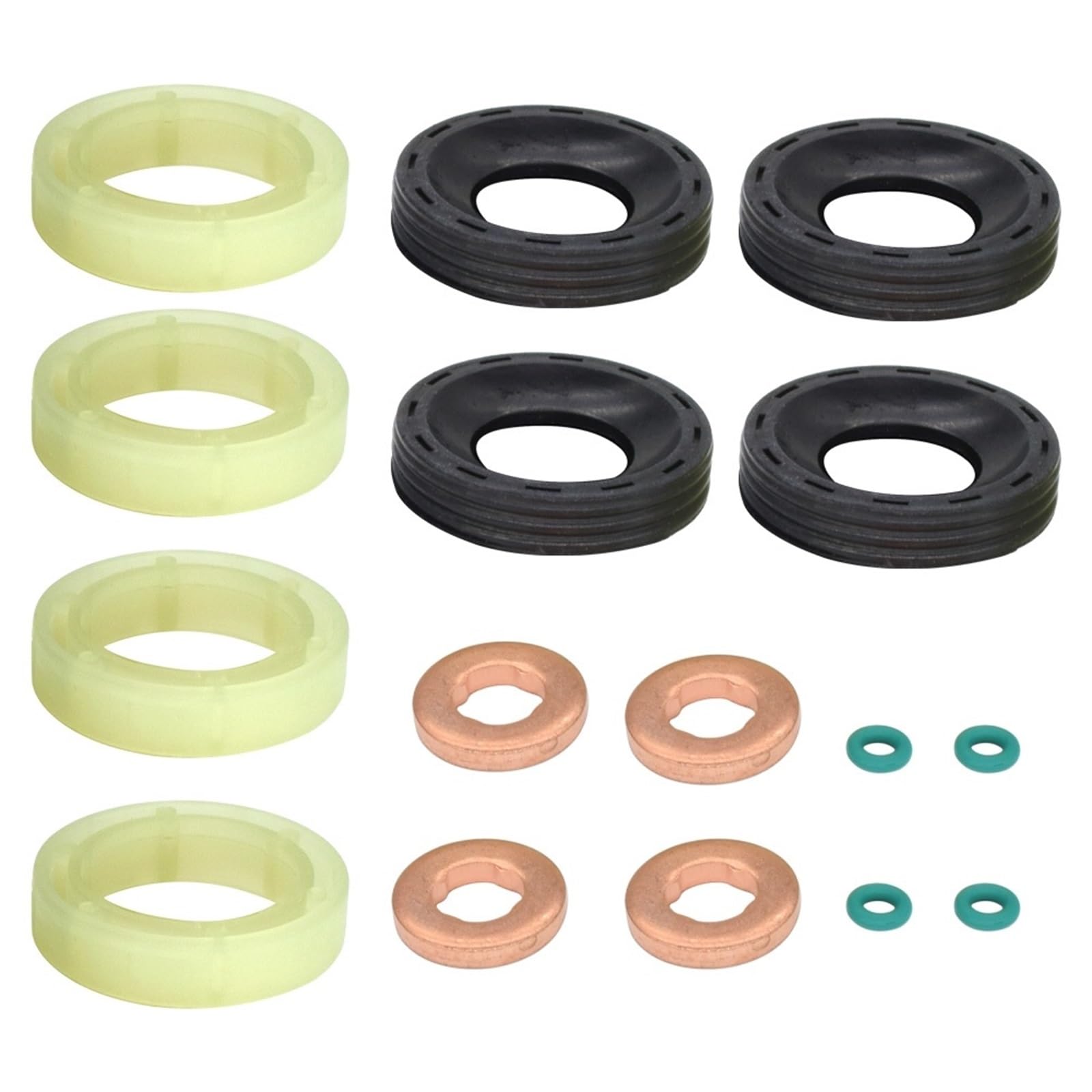 TILIEINE Fuel Injectors Replacement Fit For CITROEN BERLINGO C3 C4 PICASSO For PEUGEOT 207 307 407 2008-2013 1.6HDI ORING FUEL INJECTOR SEAL WASHER SET