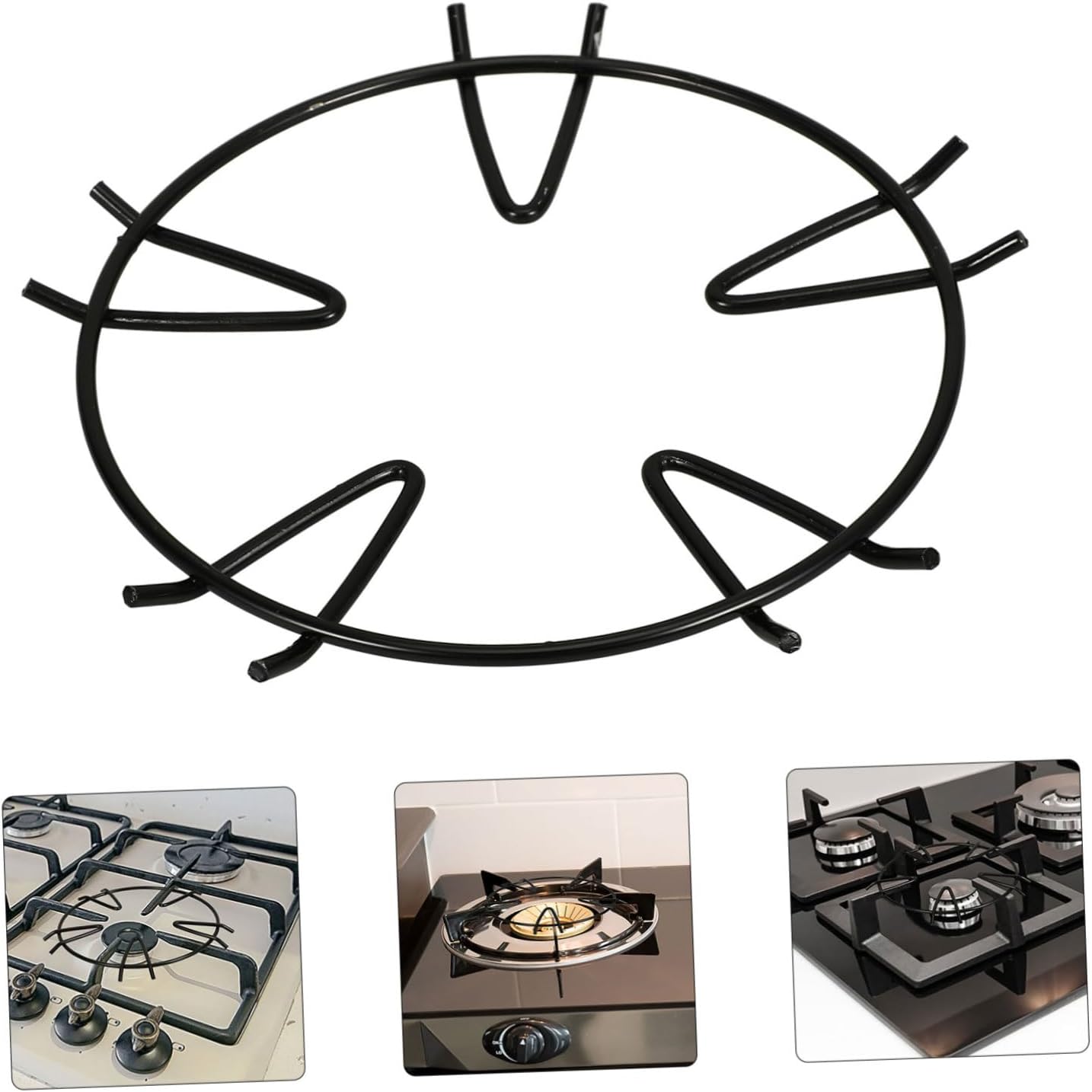Alipis Wok Anti-slip Stove Rack for Gas Cooktops Stable Burner Ring for Small Pots and Pans Heat Distribution Versatile Cooking Essential
