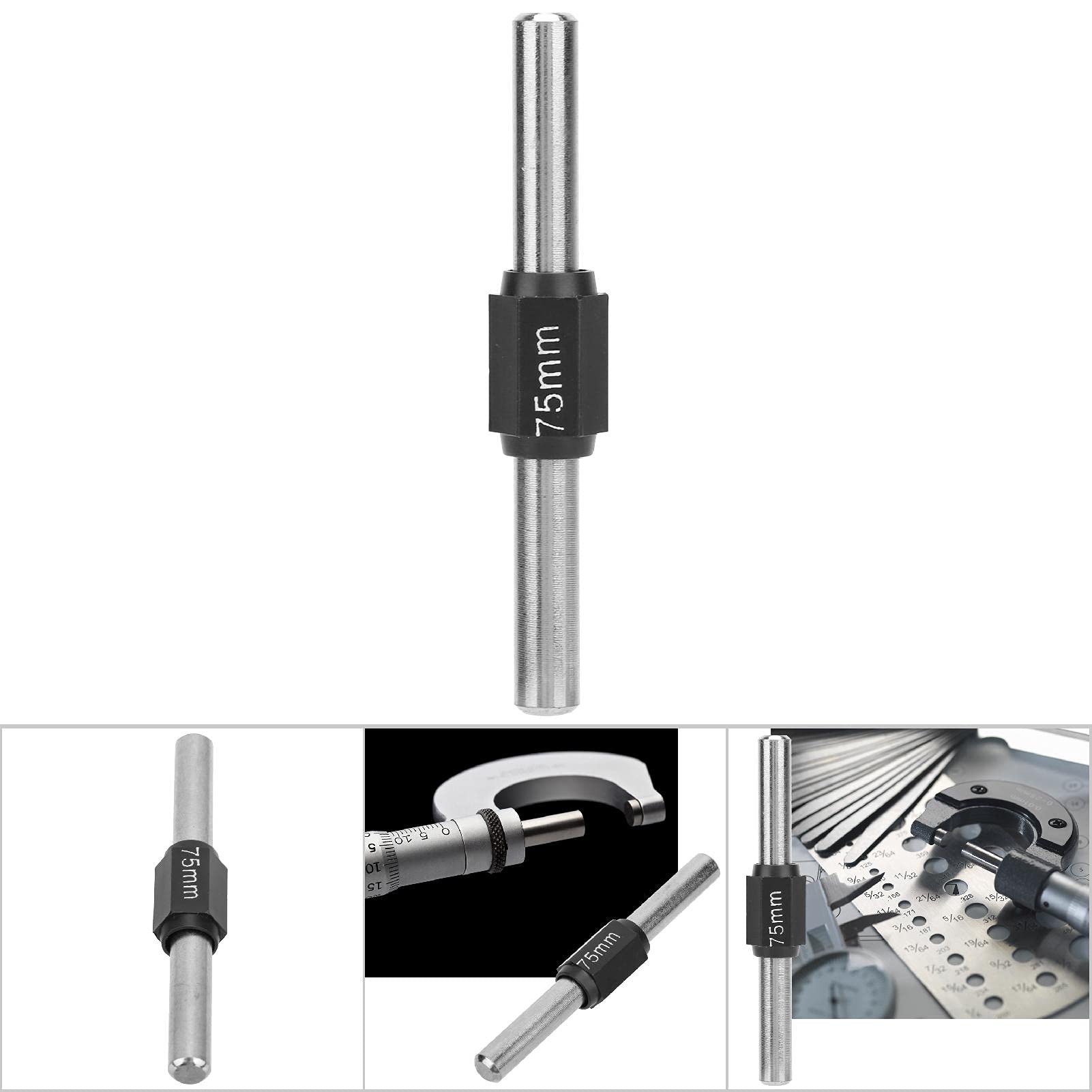 Barre D'étalonnage Micromètre Extérieur En Inox - 25mm, 50mm, 75mm, 100mm (au Choix), Pour Contrôle Et Calibrage