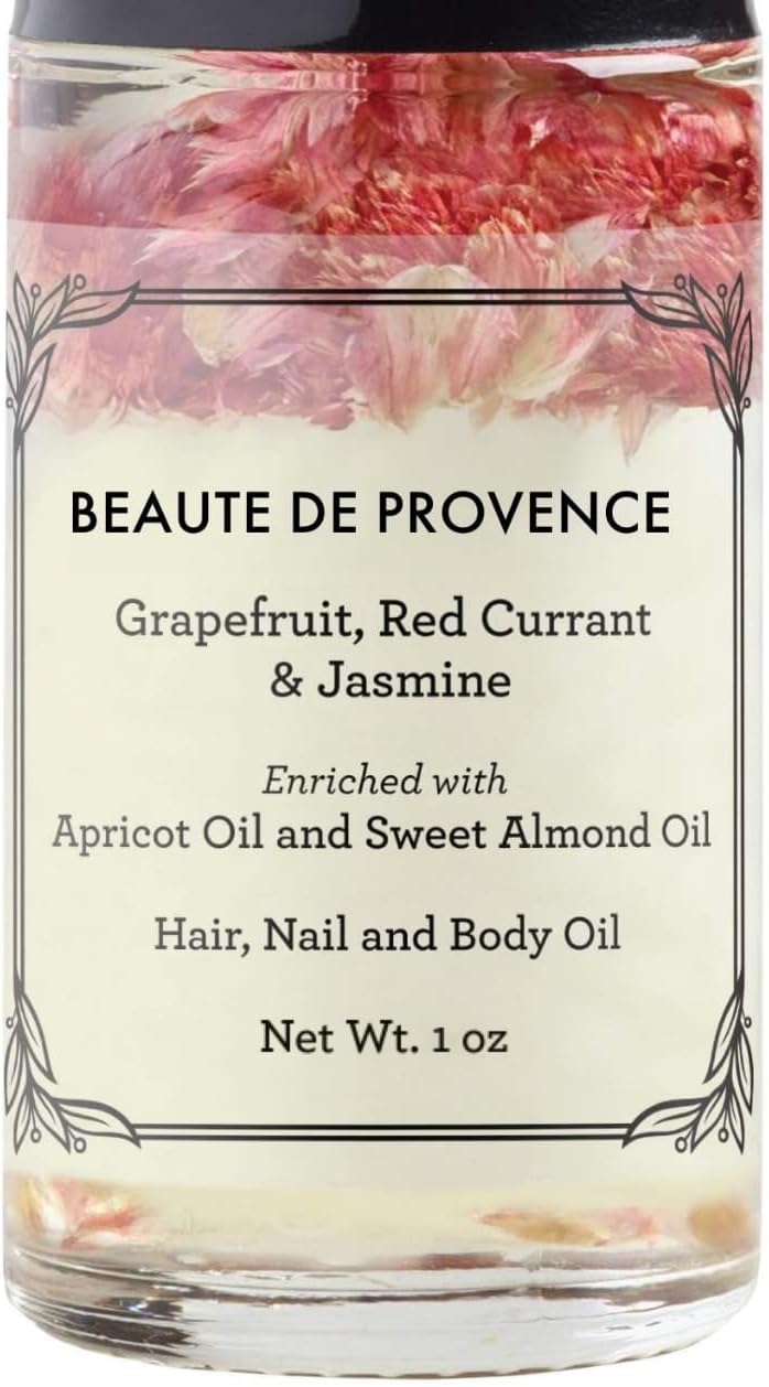 Provence Beauty Rose Roll-On Perfume Body Oil - Refreshing Lightly Scented Floral Rose Petals - Body Oils For Women Perfume - Enriched With Apricot Oil, Sweet Almond Oil, Fractionated Coconut Oil - 1