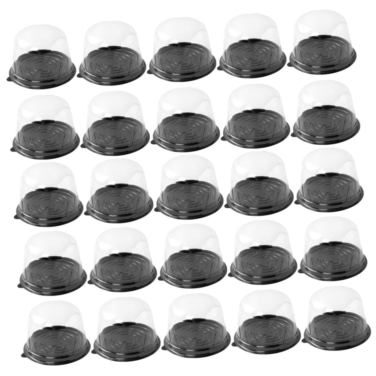 MAGICLULU 50pcs Mini Cupcake Boxes Dome Containers for Muffins Desserts for Parties Birthdays Weddings and Seasonal Celebrations Lightweight Easy to Assemble