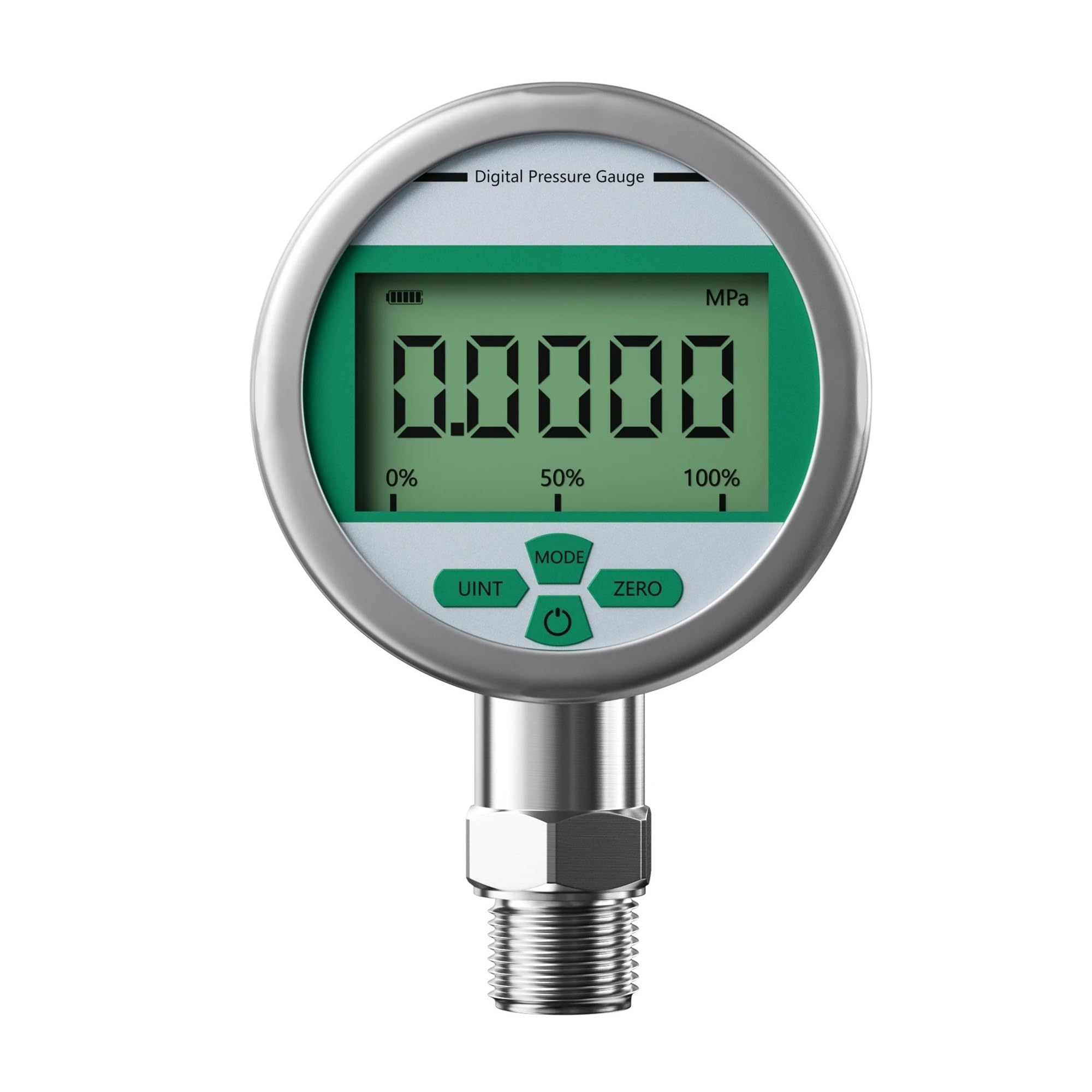 Manómetro Digital de presión de 400 Bar y 600 Bar for Aire, líquido, Combustible, Aceite y Agua.(0.2G 80mm NPT1-4,-1-0 Bar)