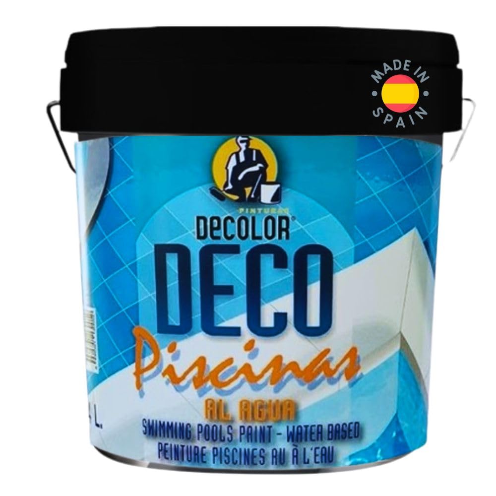 PINTURAS DECOLOR Pintura Para Piscinas Al Agua. Protección y Decoración. 4 Lt. Beige