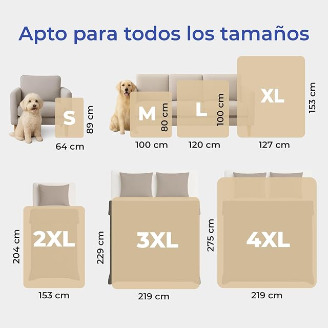 Foto 5 de 7 de Dreamzie - Manta Impermeable Perro y Gato Suave - 63x88 cm - Beige