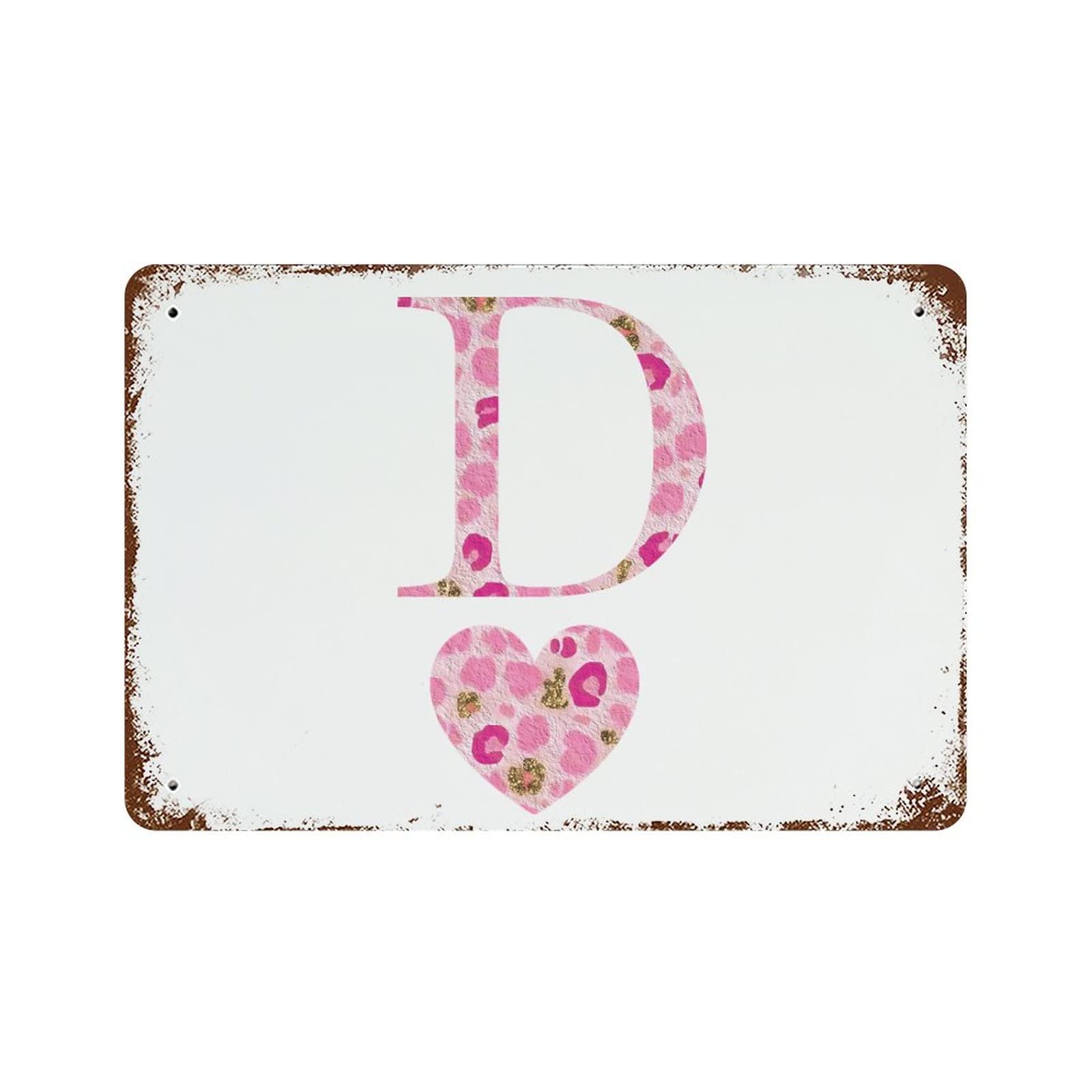Lettres D en métal vintage avec cœur pour déco de jardin et mariage champêtre