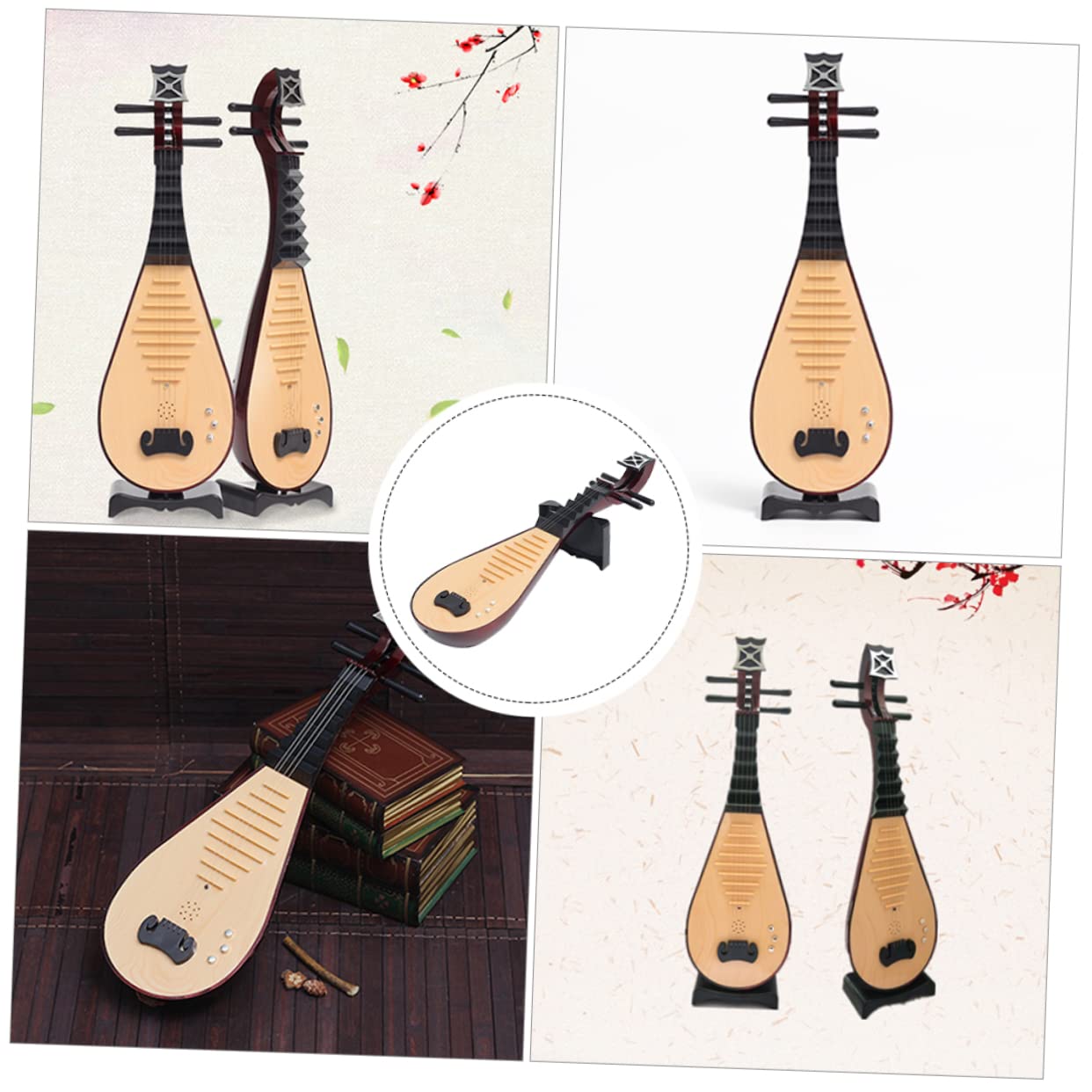 ifundom Chinesisches Lautenmodell Im Vintage-Stil Nachbildung Eines Instruments Simulationsinstrument Für Fotos Requisite Für Traditionelle Chinesische Kleidung