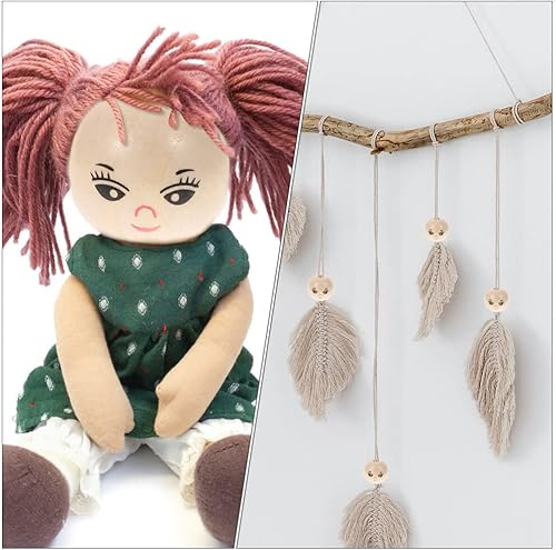 Miniatura 6 de EXCEART 50 cuentas de madera para muñecas, guirnalda de cuentas de sonrisa, cuentas de muñeca en miniatura de arcilla con cuentas de cara feliz,