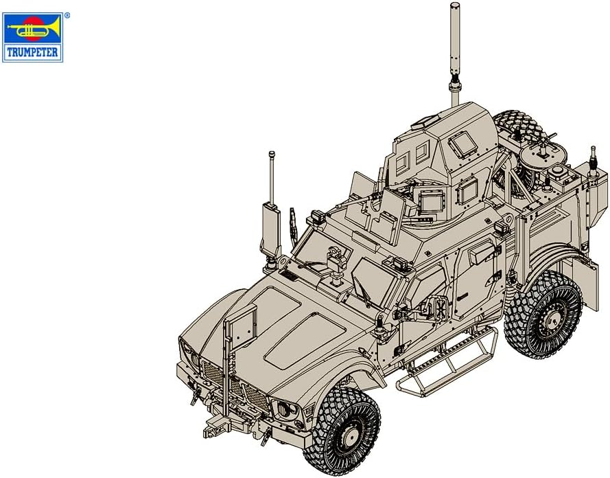 Diagram of Trumpeter M1240 M-ATV MRAP model kit assembly