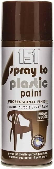Spray to Plastic Paint Professional Finish Smooth Durable Spray Paint 400ml Gloss (Brown)