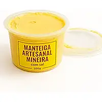 Manteiga Artesanal Mineira com Sal, 500g, Pura, Premium, sem conservantes industrializados