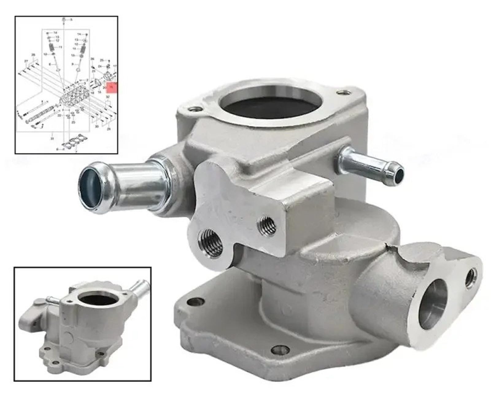 Termostato Auto Per Chevrolet Aveo T200 T250 T255 Per Spark Matiz Alloggiamento Termostato Liquido Di Raffreddamento Motore 96666224 96610439(96666224)