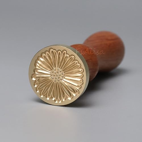 Miniatura 7 de FsAlisa Juego de 6 sellos de cera de sellado, sellos de cobre + empuñadura de madera, kit de sellos de cera vintage con caja de regalo para