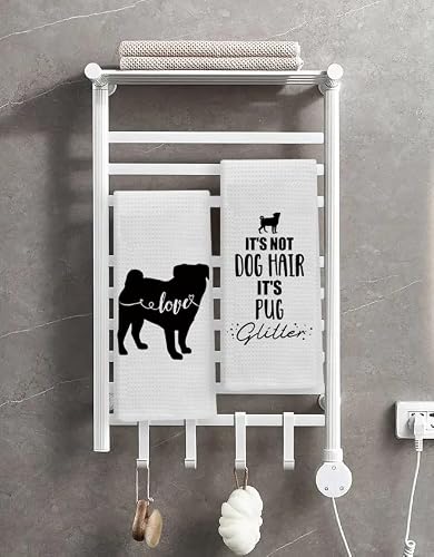 It’s Not Dog Hair It’s Pug Glitter Kitchen Towels Bath Towels,16 X 24 Inch Set Of 2 Soft And Absorbent Funny Dog Hand Towels Tea Towels Dish Towels Sets,Dog Lovers Dog Mom Girls Women Gifts #TOP2