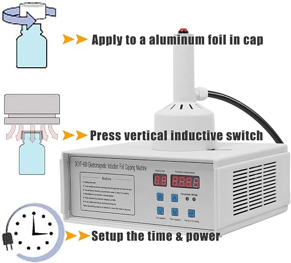 Portable Handheld Induction Sealer 20mm-100mm Induction Sealing Machine White Bottle Cap Sealing Machine