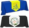 Custom Table Runner with Business Logo/Text - Personalized Tablecloth for Wedding, Birthday, Party, Anniversary, Tradeshow & Vendor Events (Tablecloth-19x72in)