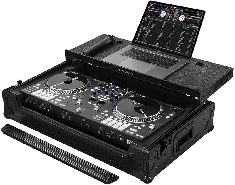 Cases FZGSRANEONEWBL Flight Case for Rane One with Glide Platform - Black Label