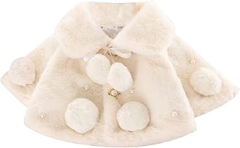 Yartina Newborn Infant Baby Girls Faux Fur Coat Winter Thick Jacket Cape Cloak Poncho 0-3 Years