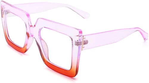 Miniatura 7 de Gafas de luz azul de gran tamaño para mujer, gafas de marco grande de moda, gafas sin receta