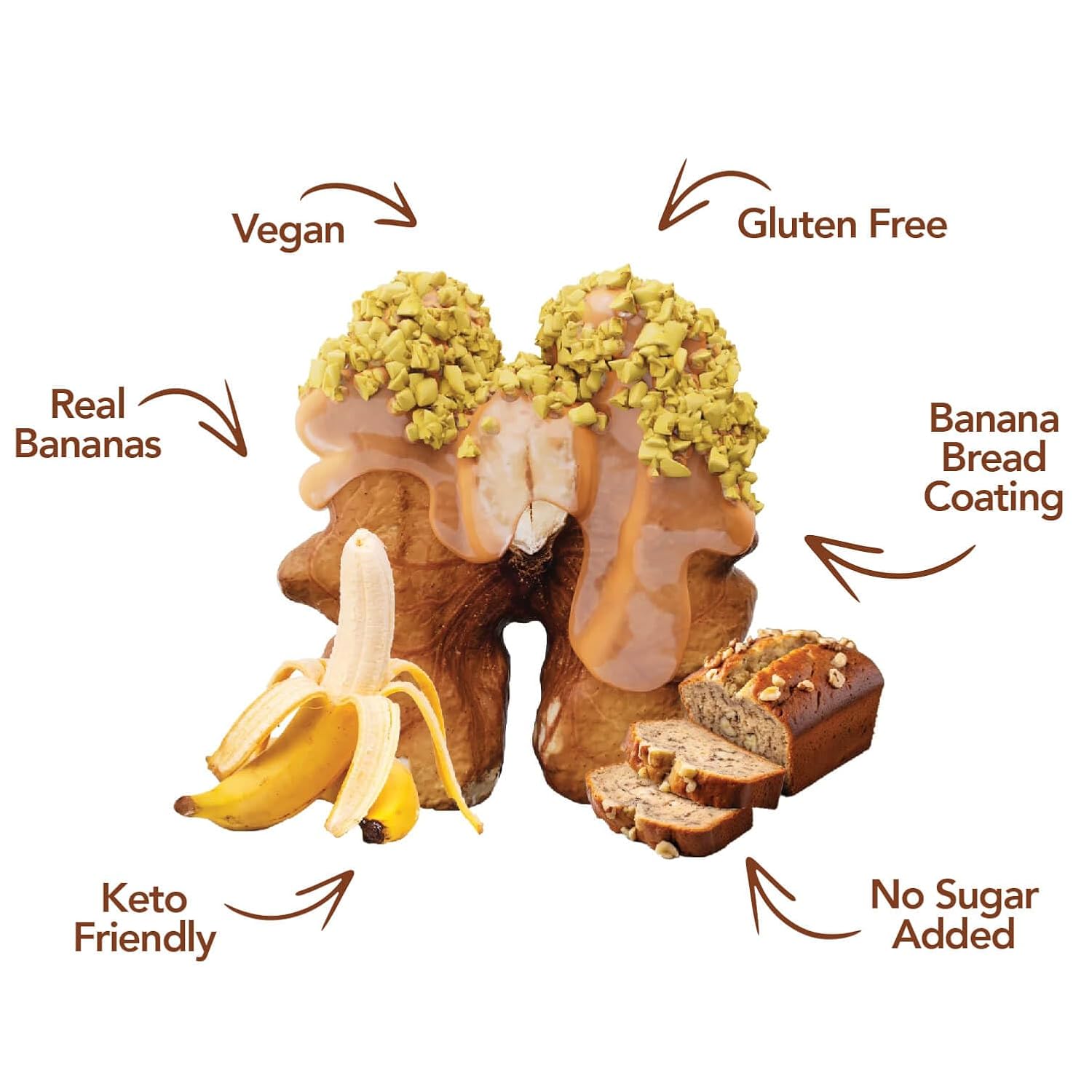 Earthside Farms Banana Bread Walnuts 4oz, 10 Pack