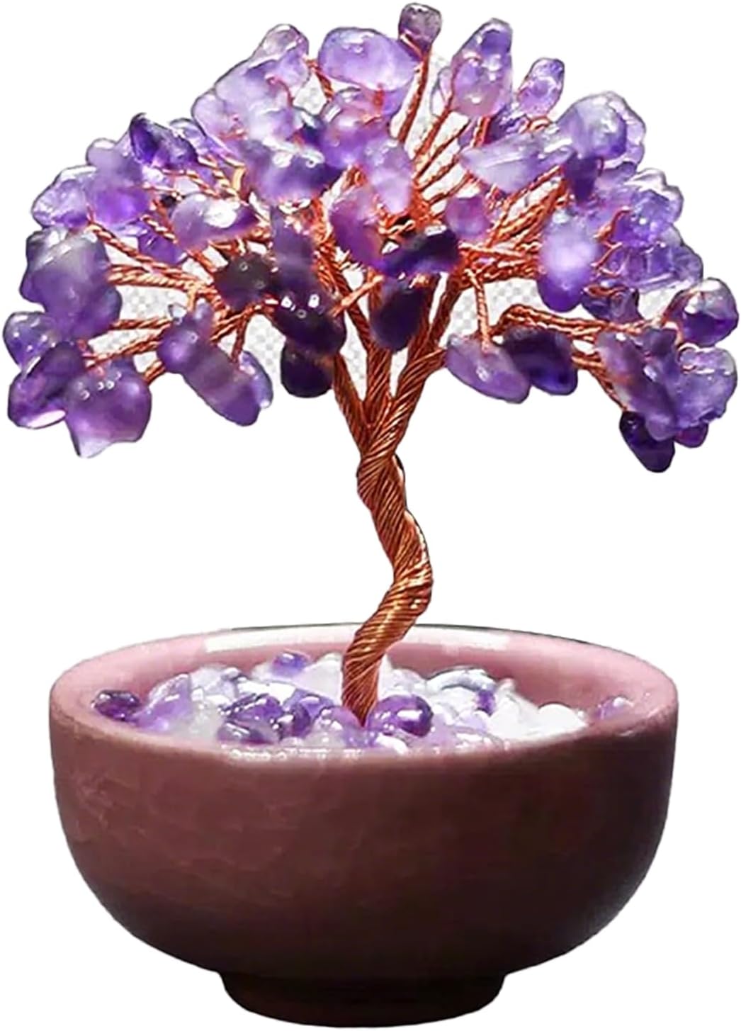 Handmade Amethyst Crystal Tree with 63 Stones for Positive Energy and Home Decorations and Healing Crystal Tree of Life | Money Tree | Feng Shui Decor