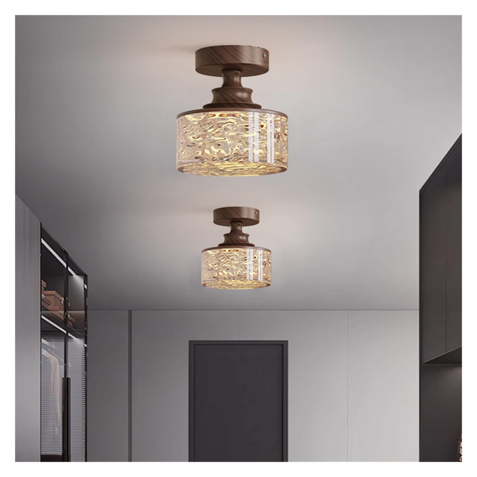 Minimalistyczna lampa sufitowa LED z żywicy do przedpokoju, balkonu lub przedpokoju, włoskiego stylu, dekoracja domu, minimalistyczny design.