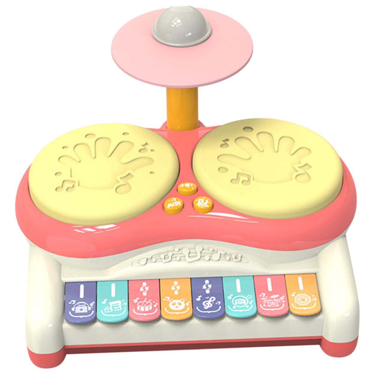 ifundom Juguete Educativo Musical para Niños Instrumento de Percusión Multifuncional de Plástico Rosa Que Mejora la Coordinación Ojo-Mano y Es Adecuado para Bebés