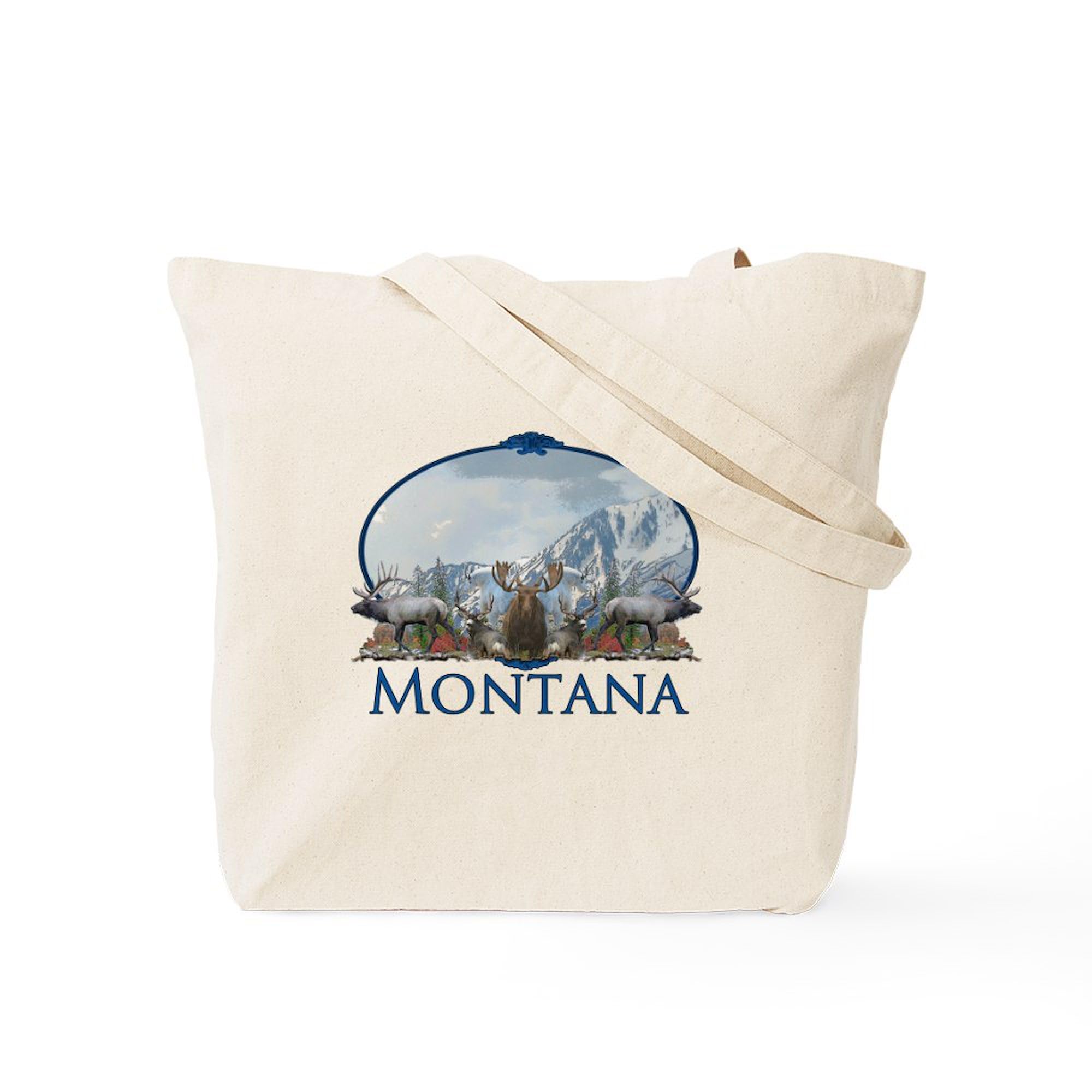 CafePress Montana Tote Bag Reusable Natural Beige Canvas Shopping Bag
