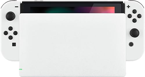 eXtremeRate Carcasa Joycon con agarre suave y blanco con botones de juego completo para Nintendo Switch, placa frontal de repuesto para Nintendo