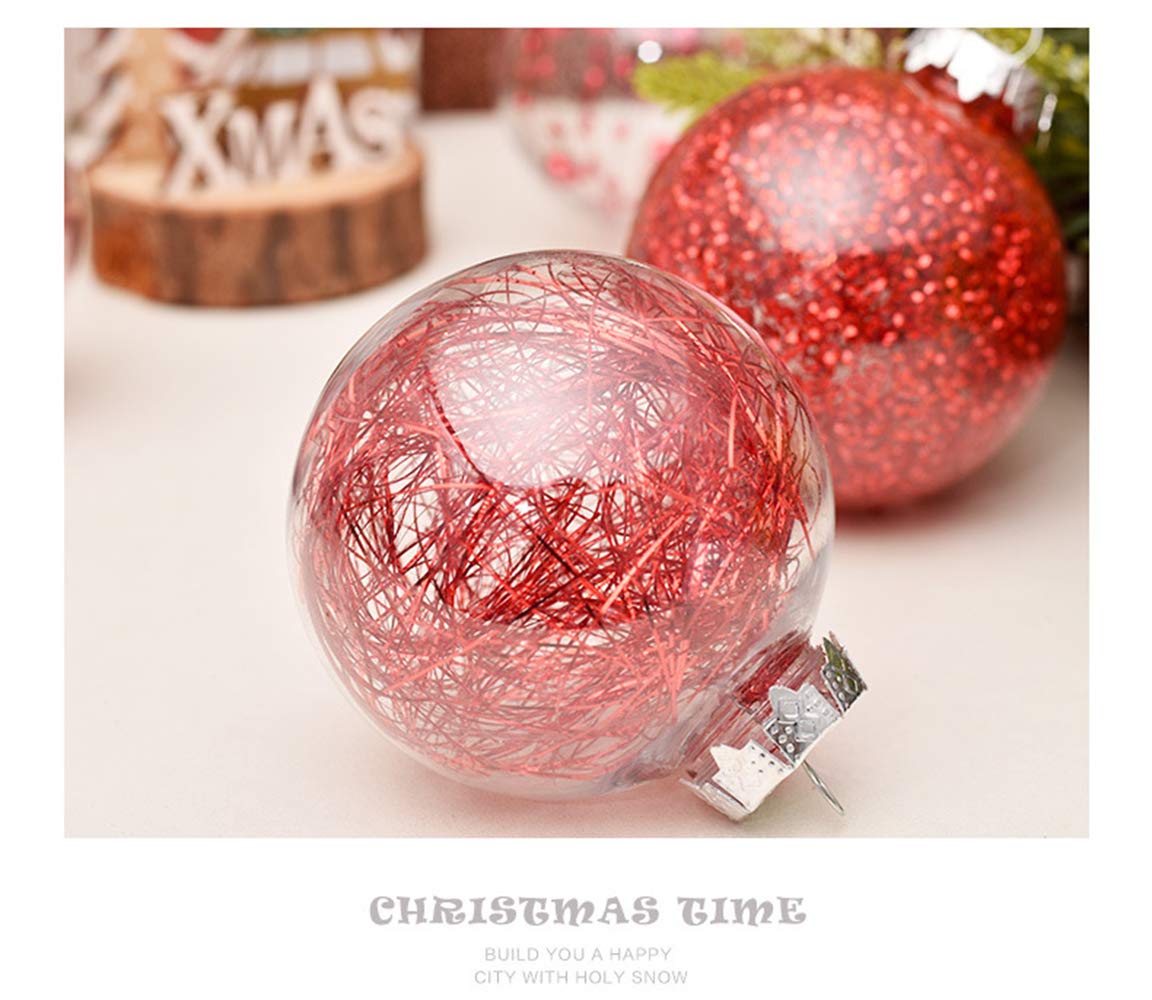 Weihnachtsbaum-Dekorationskugeln Weihnachtskugeln Gadget Set Familie Festival Hochzeit Treffen Zusammen Zubehör bruchsicher (30 Stück) 6 cm, 7