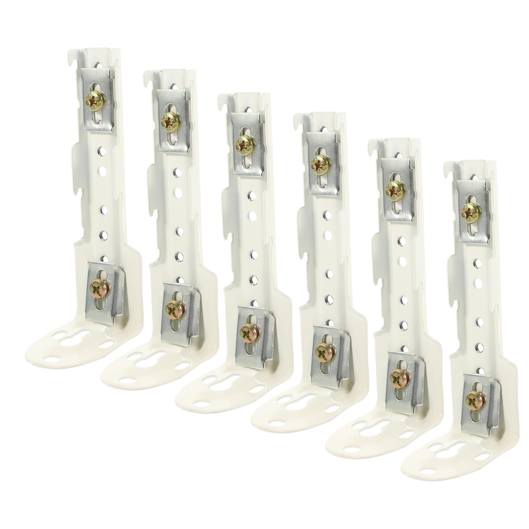 Homoyoyo 6pcs Wall Mount Bracket Curtain Track Supplies Fixing Fittings for Studios Apartments Offices Easy
