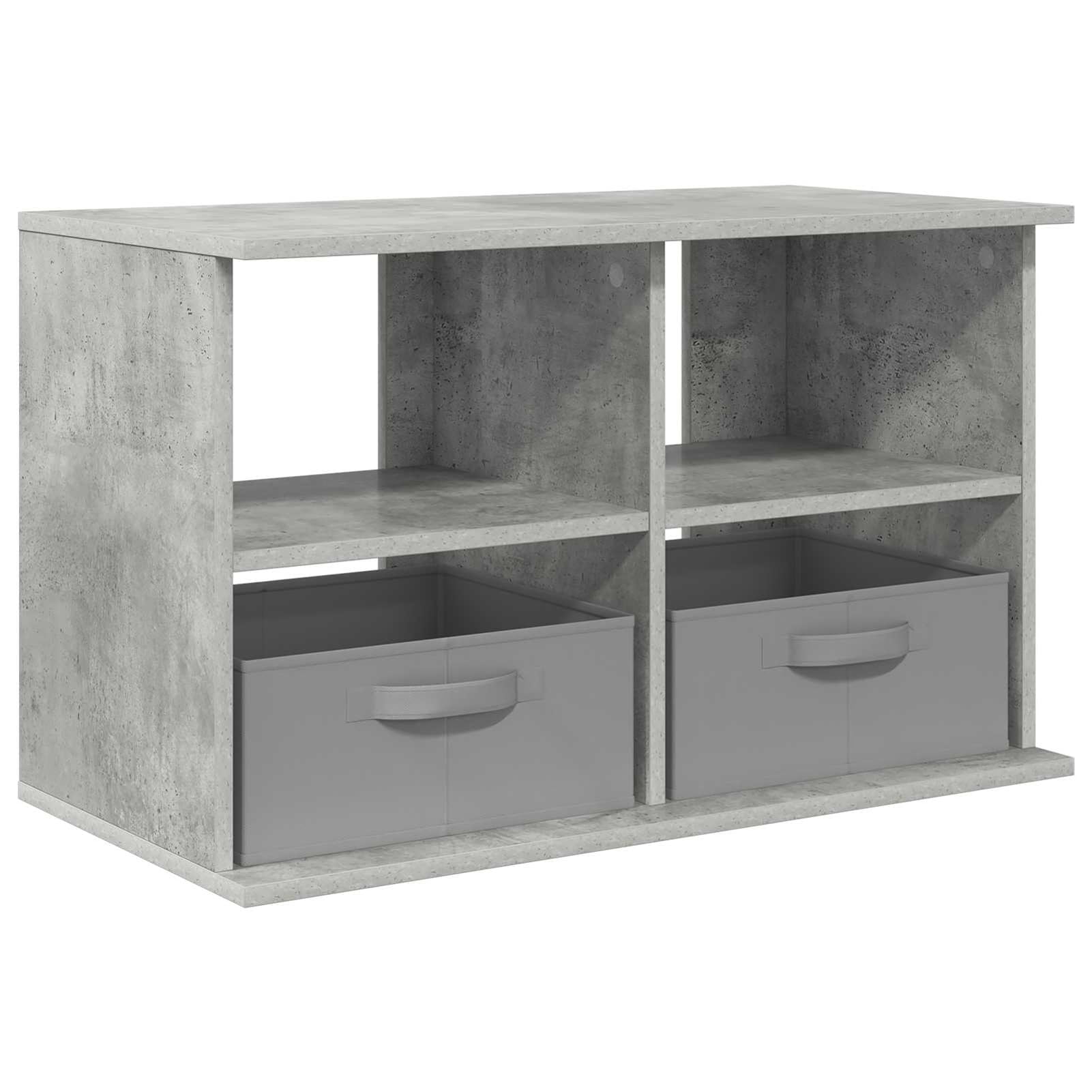 Gecheer TV-Ständer mit Schubladen Beton Grau 79 x 40 x 48 cm, Fernsehschrank Fernsehtisch TV-Lowboard für Wohnzimmer Home-Cinema Gamerzimmer8000463