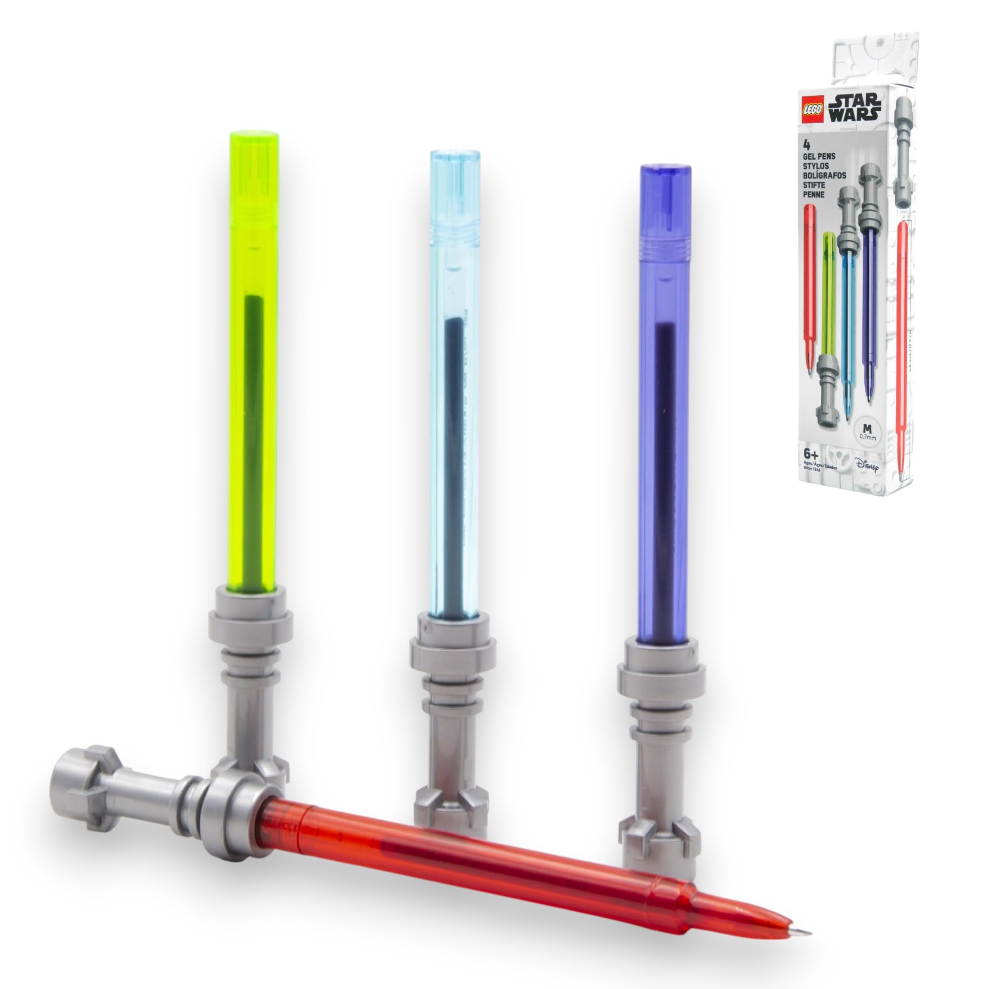 IQ LEGO Star Wars Lightsaber Gel Pen Set - 4 Pack Gel Pens (52875A)