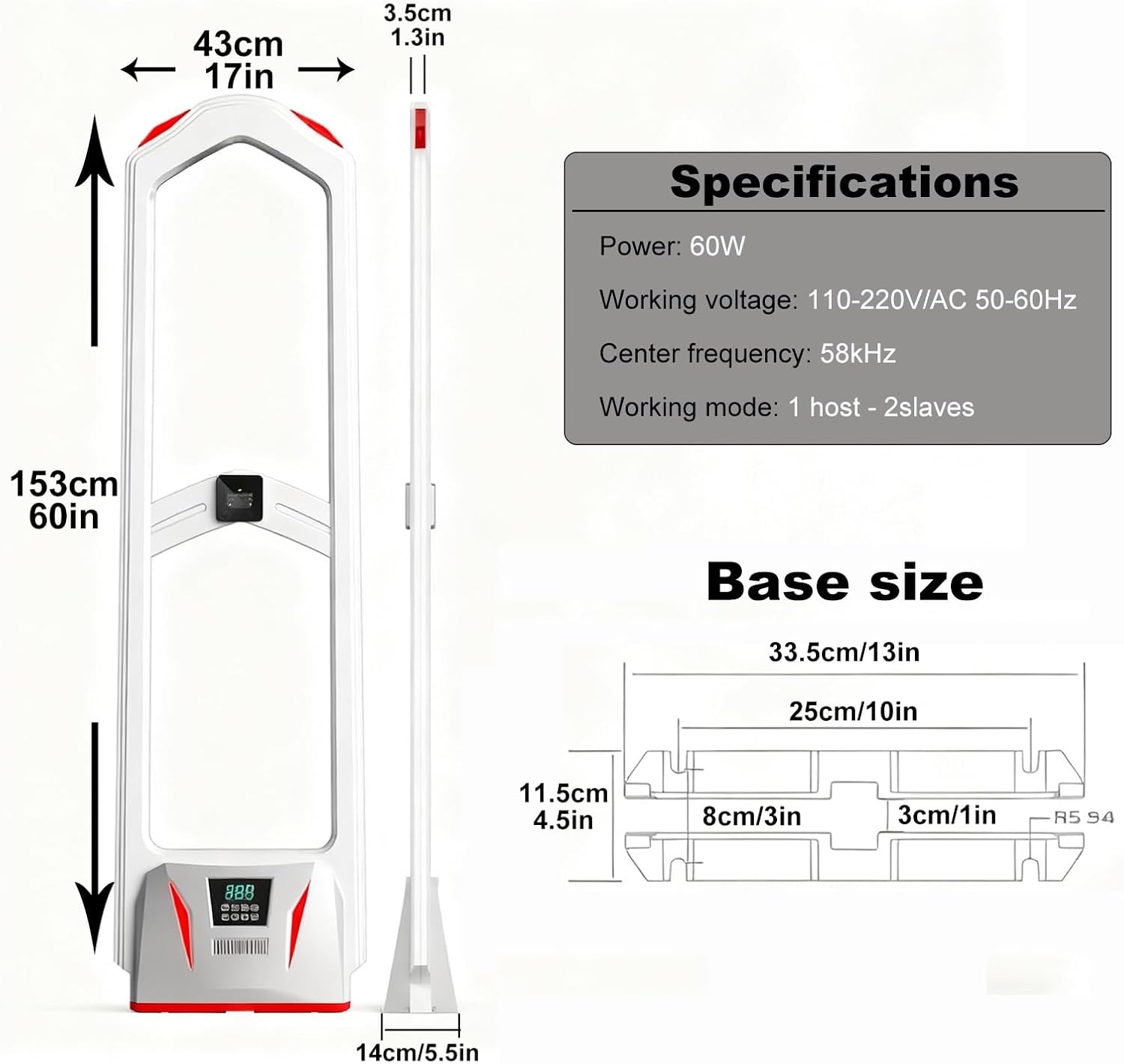 Retail Anti-Theft Equipment with People Counter, High-Sensitivity Security Tags Tower for Clothing and Shoe Stores