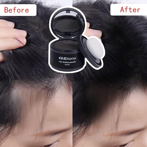 Simidadang Natural Coverage! Hair Line Powder 4G Black Root Cover Up, Instant Waterproof Hairline Shadow Powder For Hair Concealer, (Brown) #TOP4