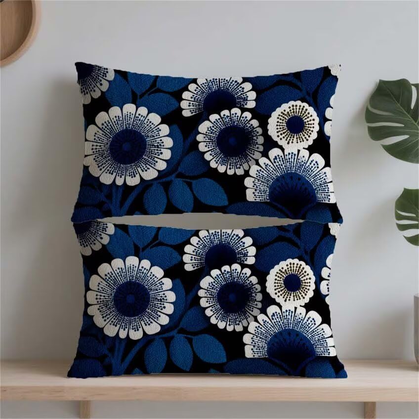 Taie oreiller double sided printing mandala lin impermeable 50x60 - 2