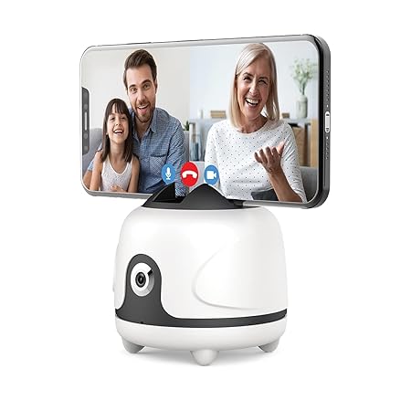 Jarvisen Face & Motion Tracking Phone Holder Rotate Follow Your Face Body Movement 100% Privacy Safe No App/WiFi Needed 360 degree Rotation Ultra-Fast Response Smart Hands-Free Selfie Stand Mount