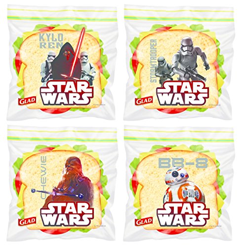Glad Zipper Food Storage Bags - Star Wars Sandwich Bags - 40 Count #TOP1