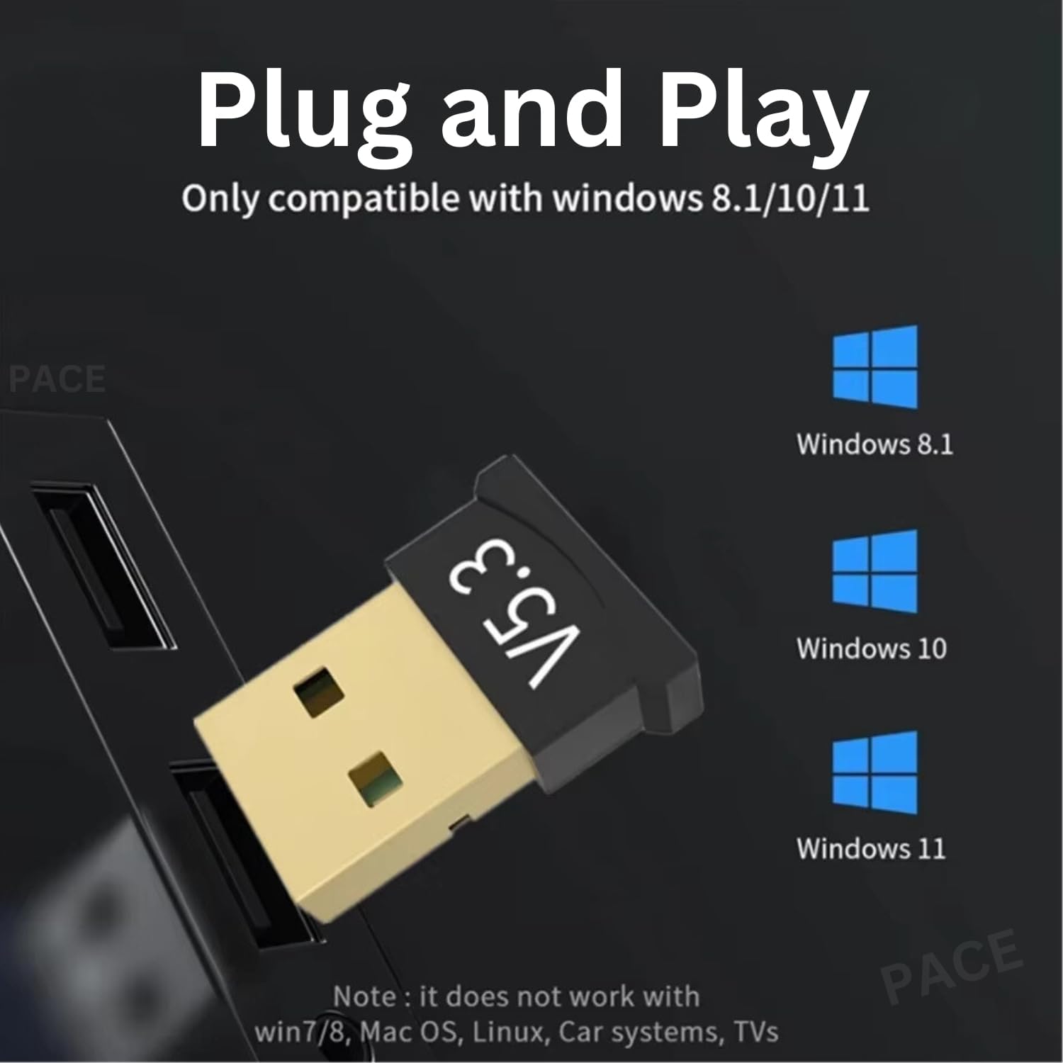 EasyULT Adattatore USB Bluetooth 5.0, Dongle Bluetooth 5.0 Wireless