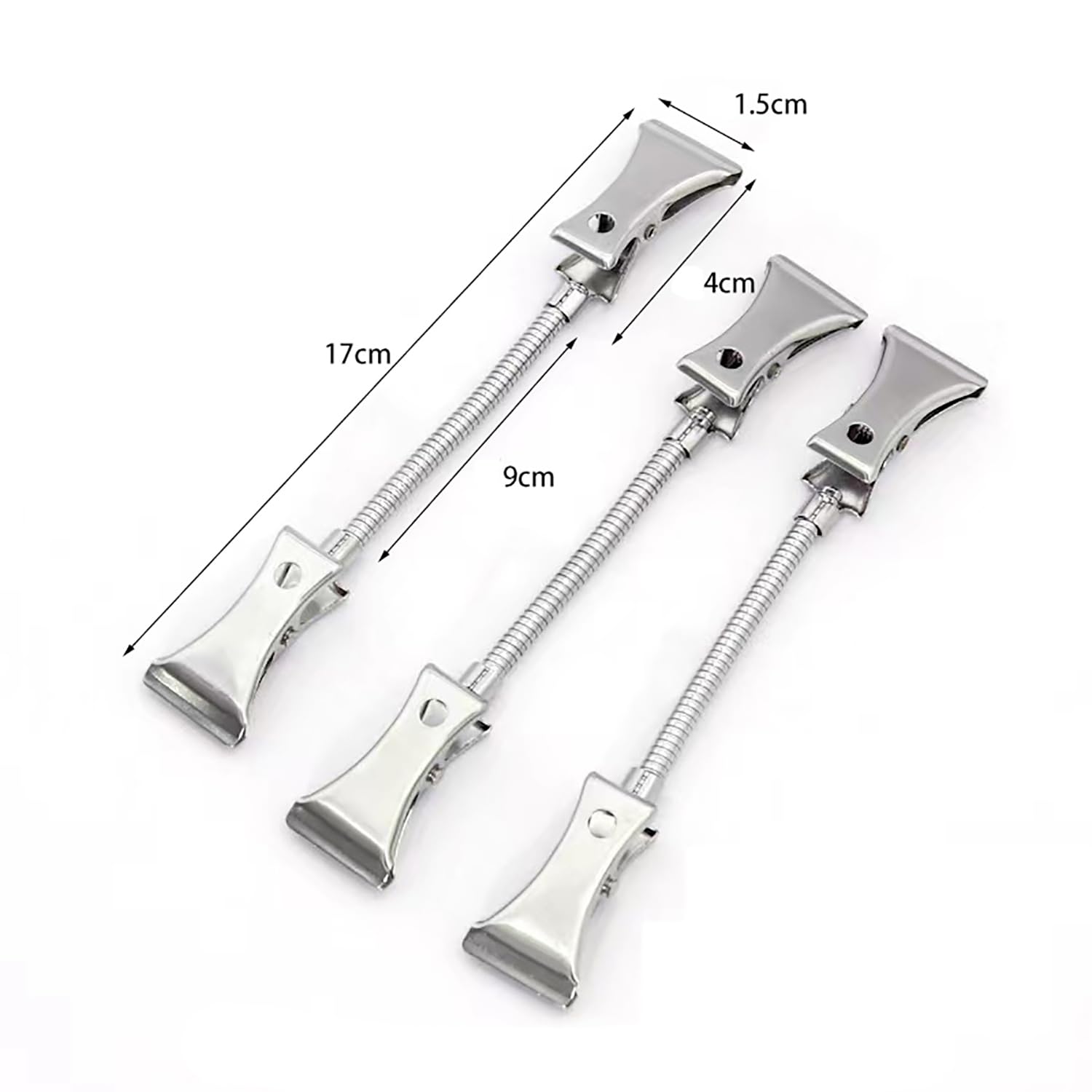 Pinces à étiquettes, Porte-étiquette plat en métal, Clip de signe prix pivotant, Double affichage for cartes vente au détail, 5 pièces(27mm)