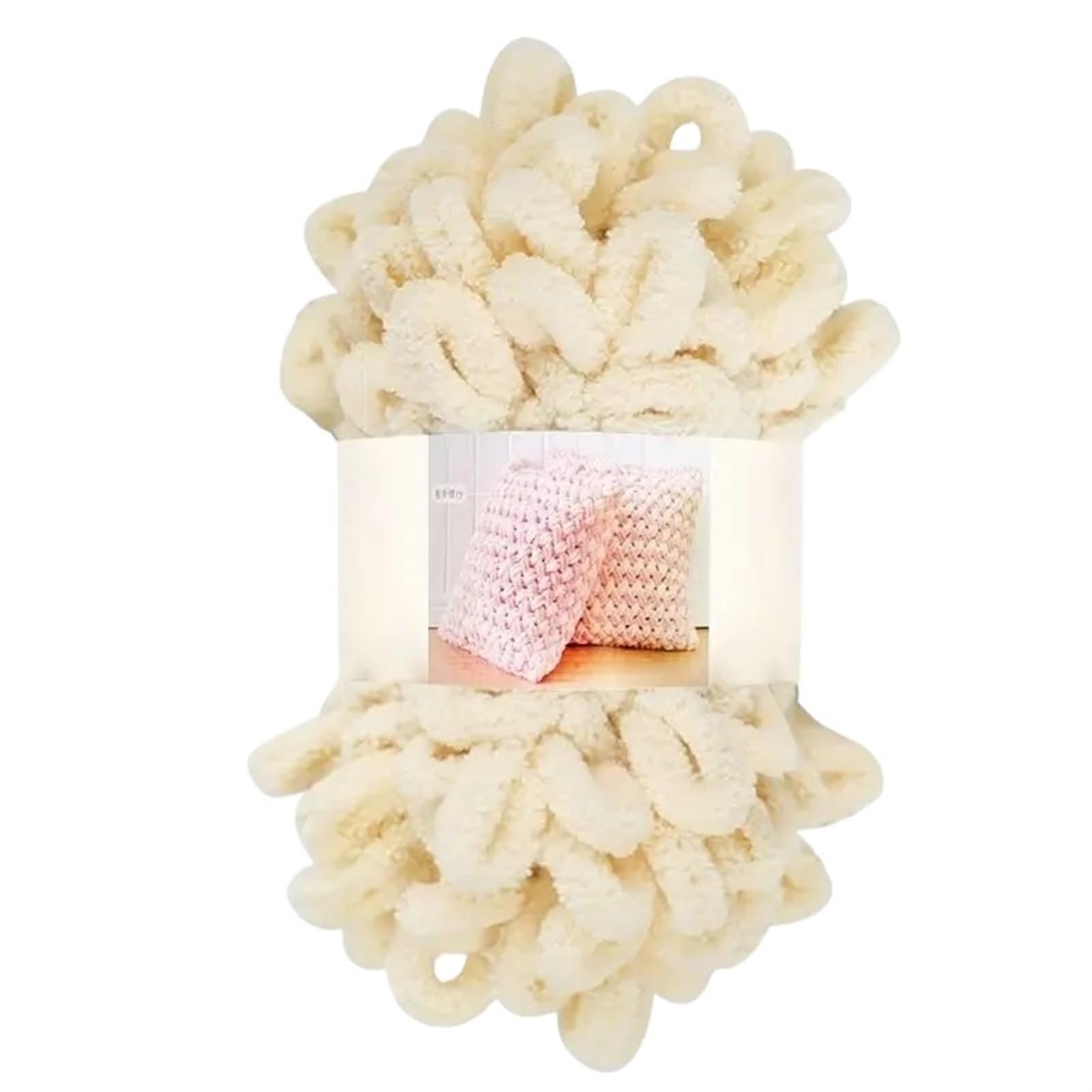 Fil de Boucle Doigt en Polyester, 4 pièces Fil Chenille épais for Couverture tissée à la Main, Doux, écharpe, tricotée au Crochet(Color 3)