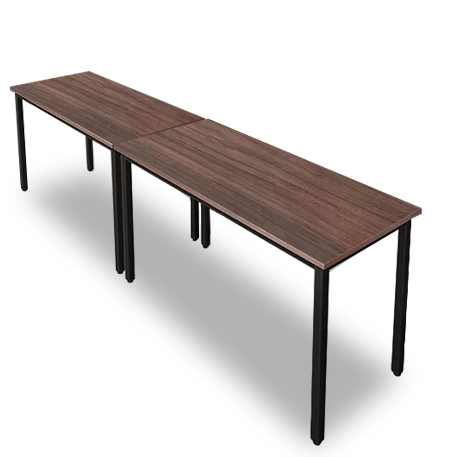 Bonzy Home Conference Tables 9ft Office Computer Desk for Meeting Room Study Writing Printer Podcast Table for 4-8 People Rustic Walnut 2PCS 110.2"