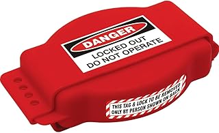 Zing Green Products 7271 Adjustable Gate Valve Lockout, 25mm-165mm, Red